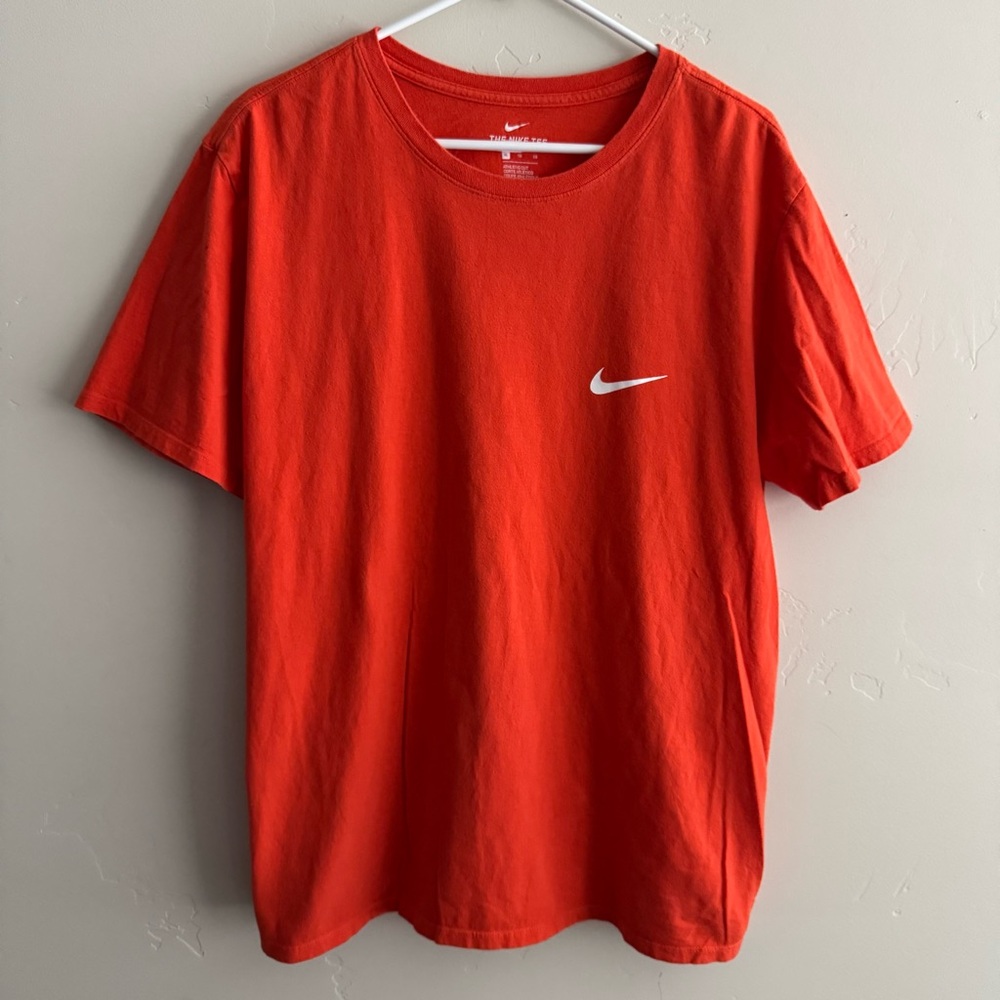Men’s Nike Orange Logo T Shirt - XL Cotton